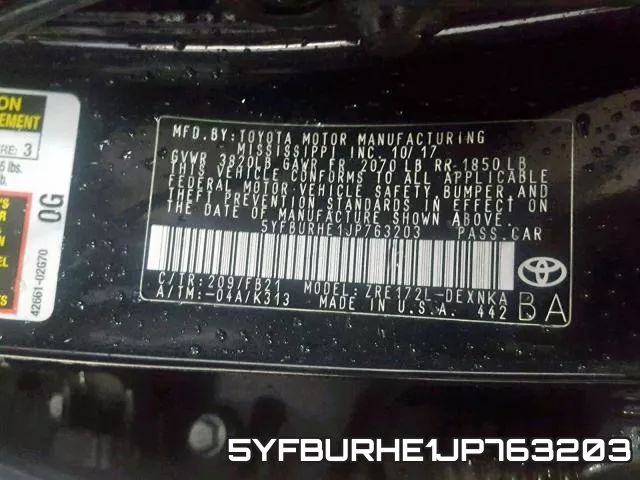 5YFBURHE1JP763203 фото 2