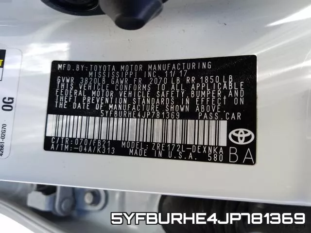5YFBURHE4JP781369 фото 2