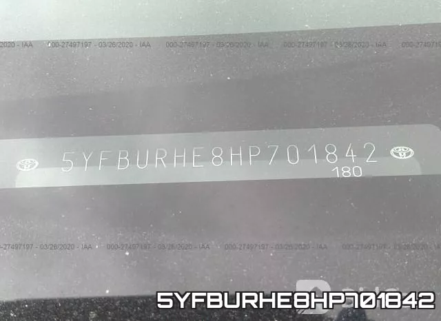 5YFBURHE8HP701842 фото 10