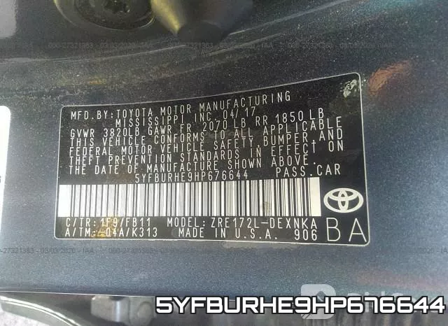 5YFBURHE9HP676644 фото 10