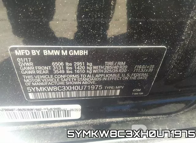 5YMKW8C3XH0U71975 фото 10