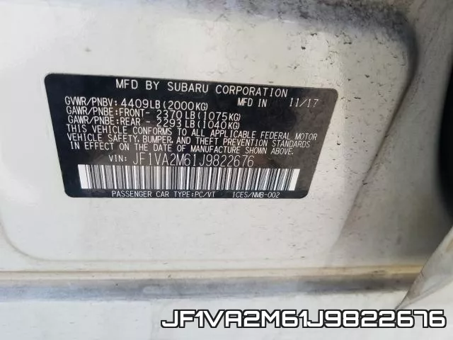 JF1VA2M61J9822676 фото 2