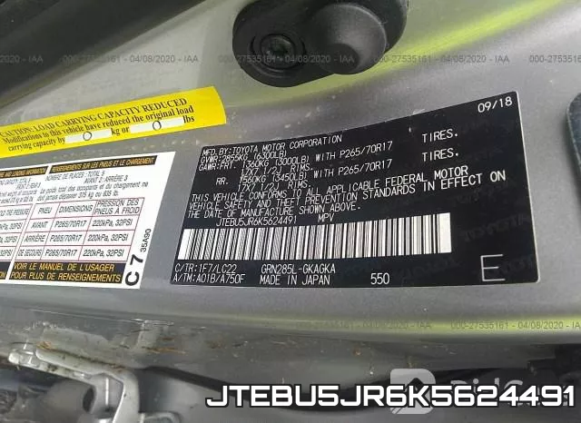 JTEBU5JR6K5624491 фото 10