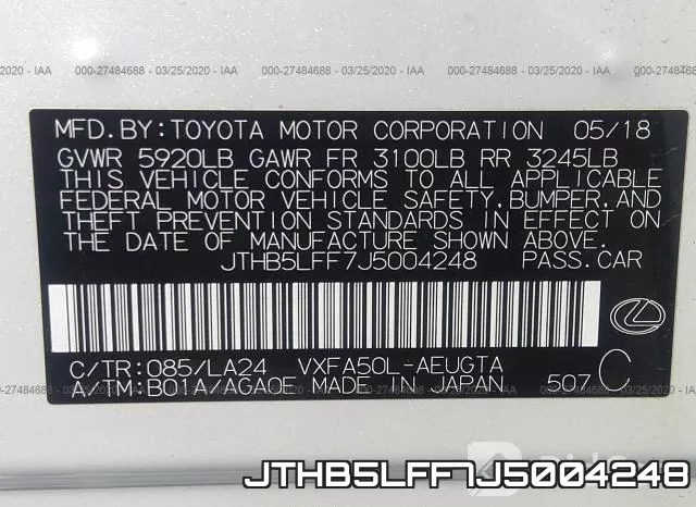 JTHB5LFF7J5004248 фото 10