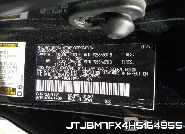 JTJBM7FX4H5164955 фото 10