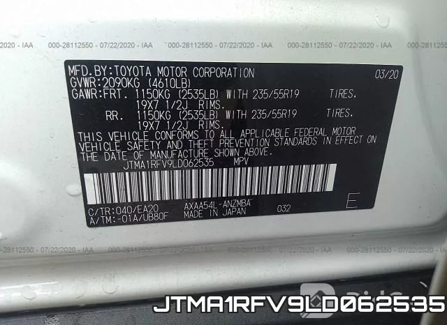 JTMA1RFV9LD062535 фото 9