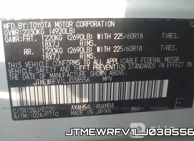 JTMEWRFV1LJ038556 фото 10