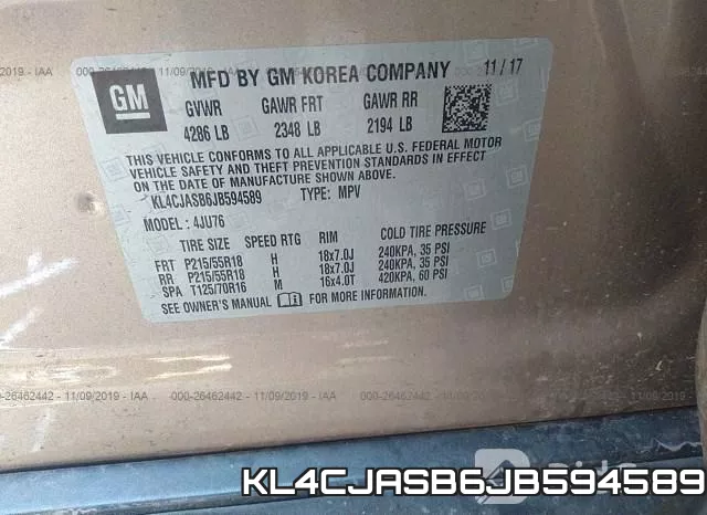 KL4CJASB6JB594589 фото 10