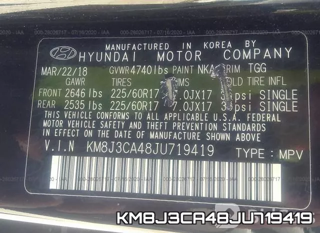 KM8J3CA48JU719419 фото 10