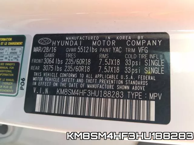 KM8SM4HF3HU188283 фото 2