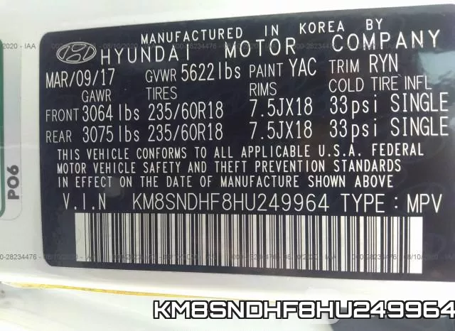 KM8SNDHF8HU249964 фото 10
