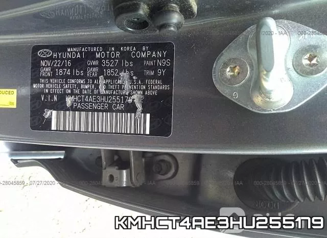 KMHCT4AE3HU255179 фото 10