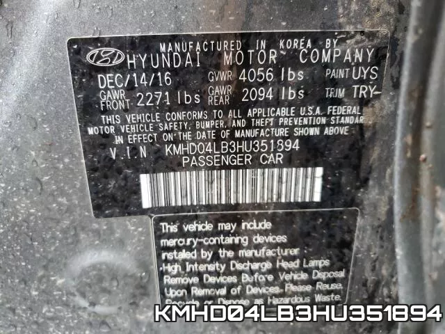 KMHD04LB3HU351894 фото 2