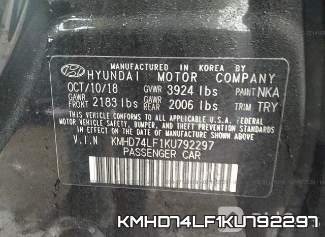 KMHD74LF1KU792297 фото 10