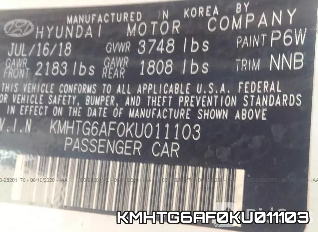 KMHTG6AF0KU011103 фото 10