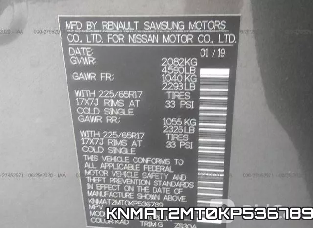 KNMAT2MT0KP536789 фото 10