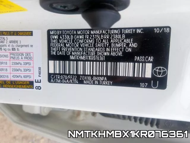 NMTKHMBX1KR076361 фото 2