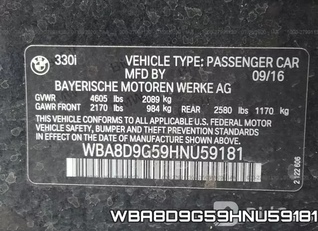 WBA8D9G59HNU59181 фото 10