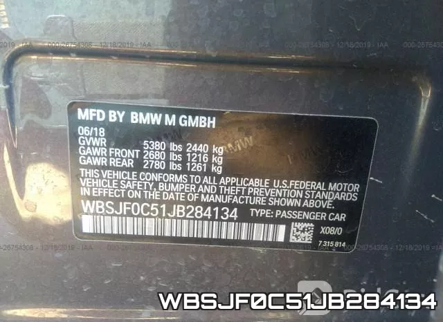 WBSJF0C51JB284134 фото 10