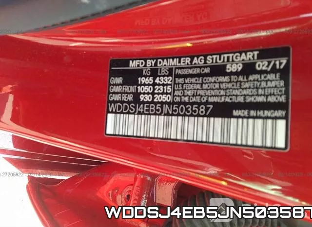 WDDSJ4EB5JN503587 фото 10