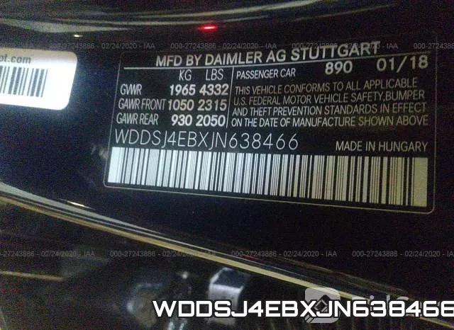 WDDSJ4EBXJN638466 фото 10