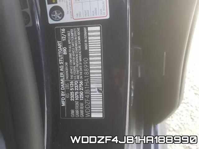 WDDZF4JB1HA188990 фото 2