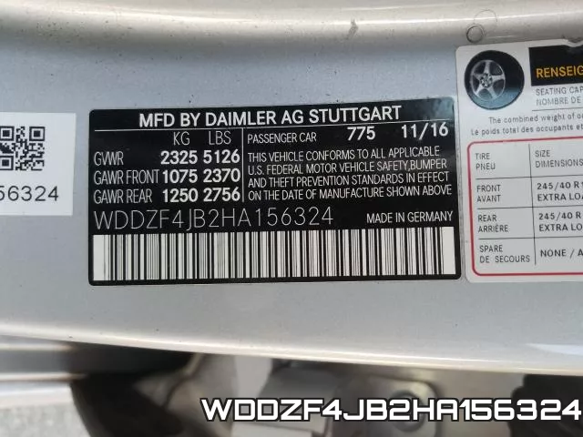WDDZF4JB2HA156324 фото 2