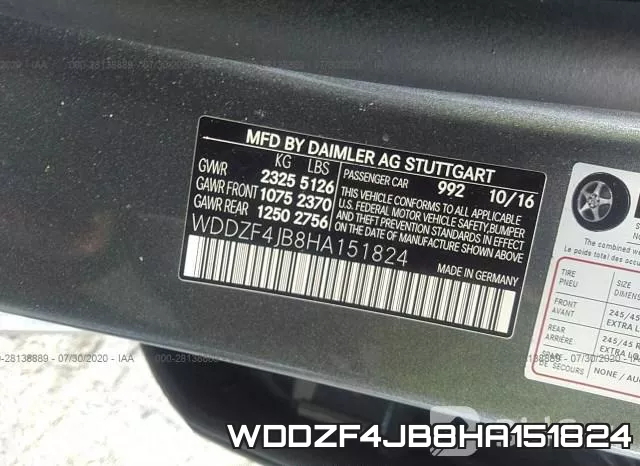 WDDZF4JB8HA151824 фото 10