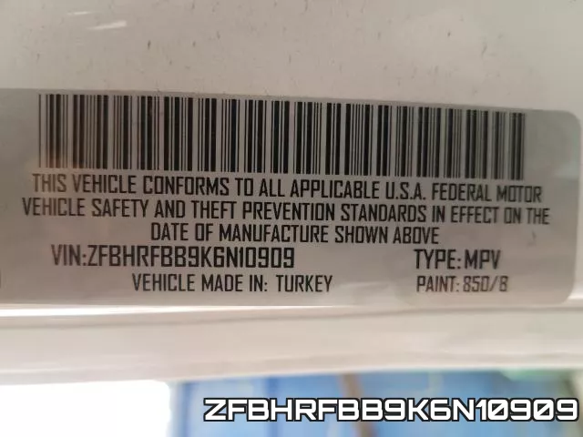 ZFBHRFBB9K6N10909 фото 2