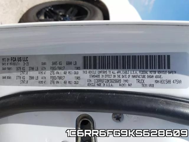 1C6RR6FG9KS628609 фото 2