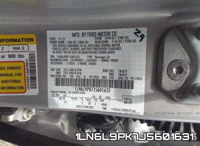 1LN6L9PK7J5601631 фото 10