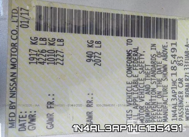 1N4AL3AP1HC185491 фото 10