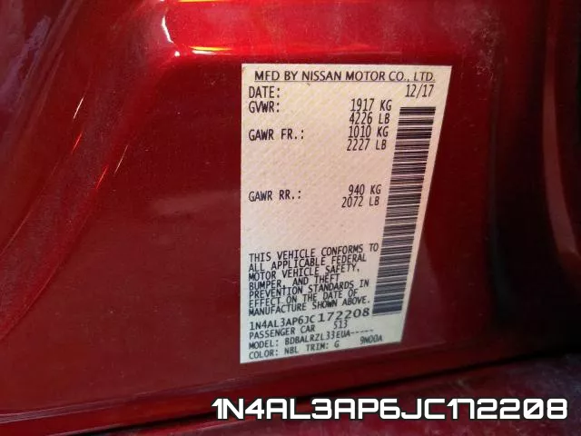 1N4AL3AP6JC172208 фото 2