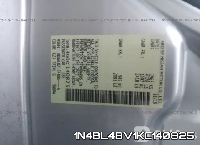 1N4BL4BV1KC140825 фото 10