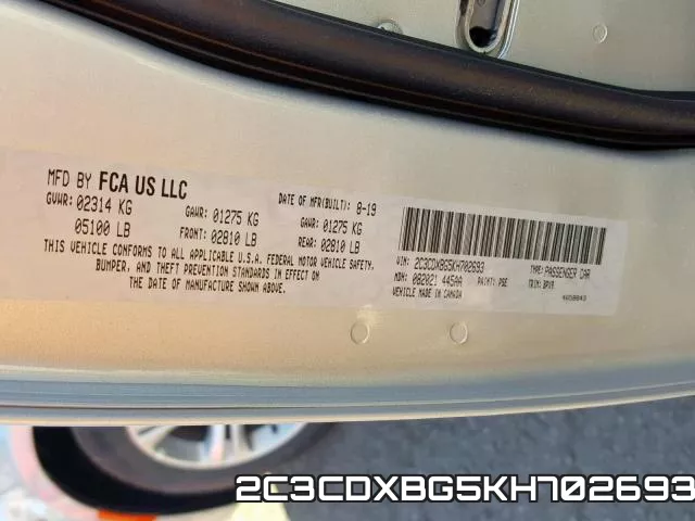 2C3CDXBG5KH702693 фото 2