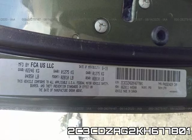 2C3CDZAG2KH677801 фото 10