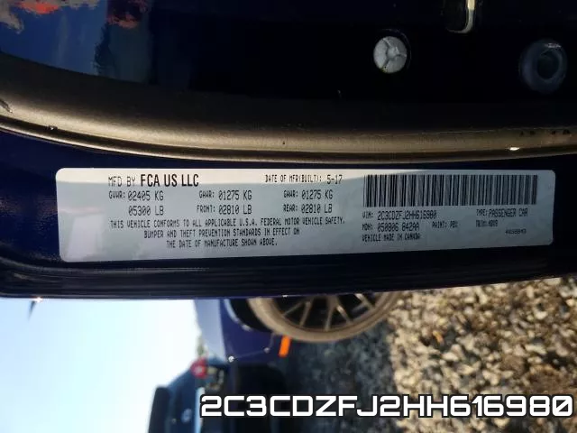 2C3CDZFJ2HH616980 фото 2