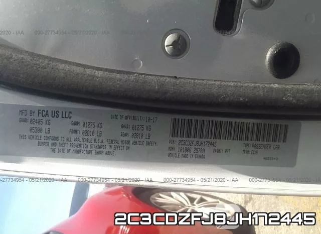 2C3CDZFJ8JH172445 фото 10