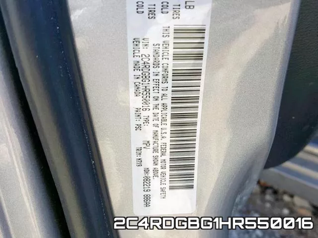 2C4RDGBG1HR550016 фото 2