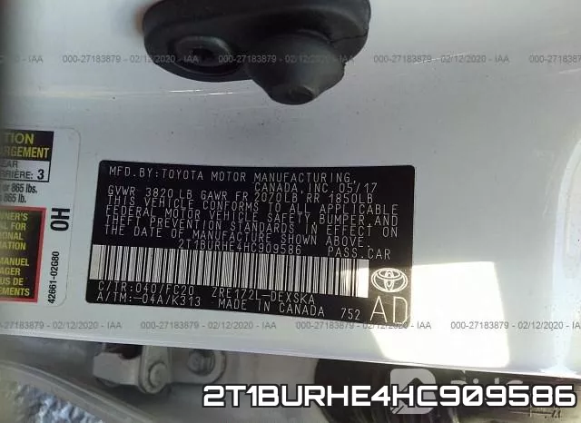 2T1BURHE4HC909586 фото 10
