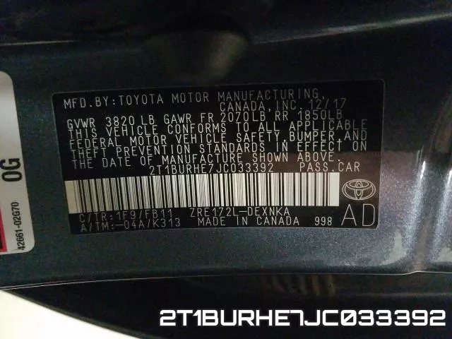 2T1BURHE7JC033392 фото 2