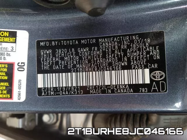 2T1BURHE8JC046166 фото 2