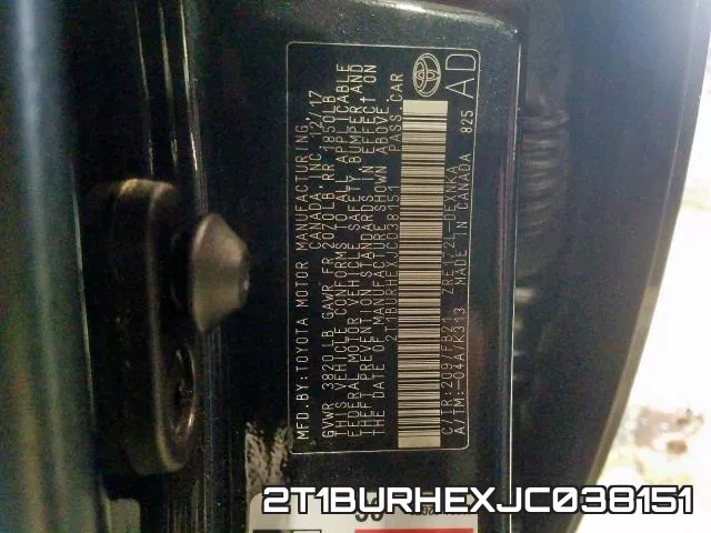 2T1BURHEXJC038151 фото 2