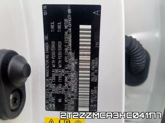 2T2ZZMCA3HC041177 фото 2