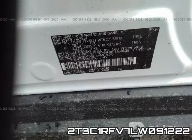 2T3C1RFV7LW091222 фото 10