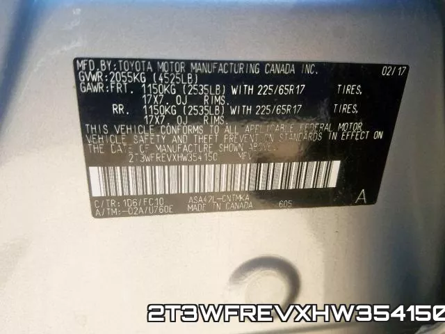 2T3WFREVXHW354150 фото 2