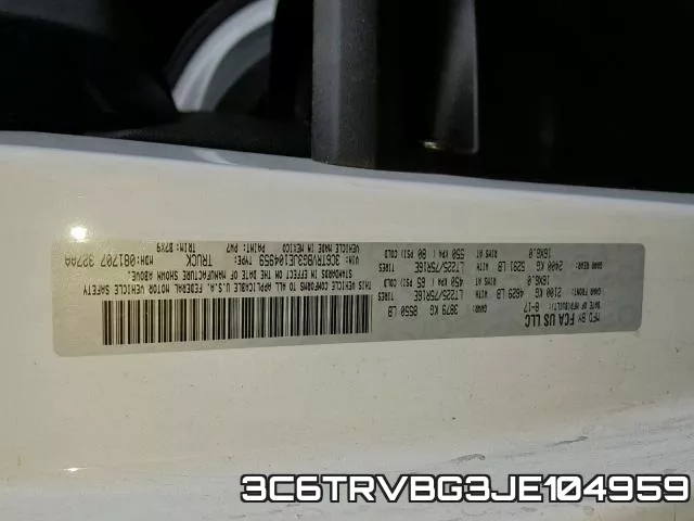 3C6TRVBG3JE104959 фото 2