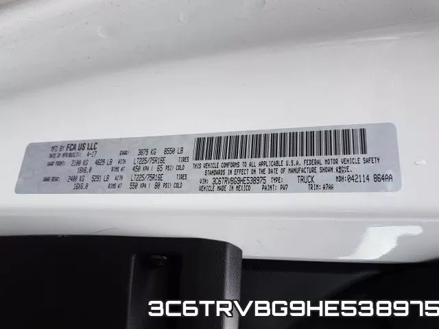 3C6TRVBG9HE538975 фото 2