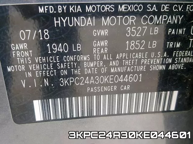 3KPC24A30KE044601 фото 2