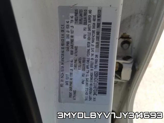 3MYDLBYV7JY314693 фото 2